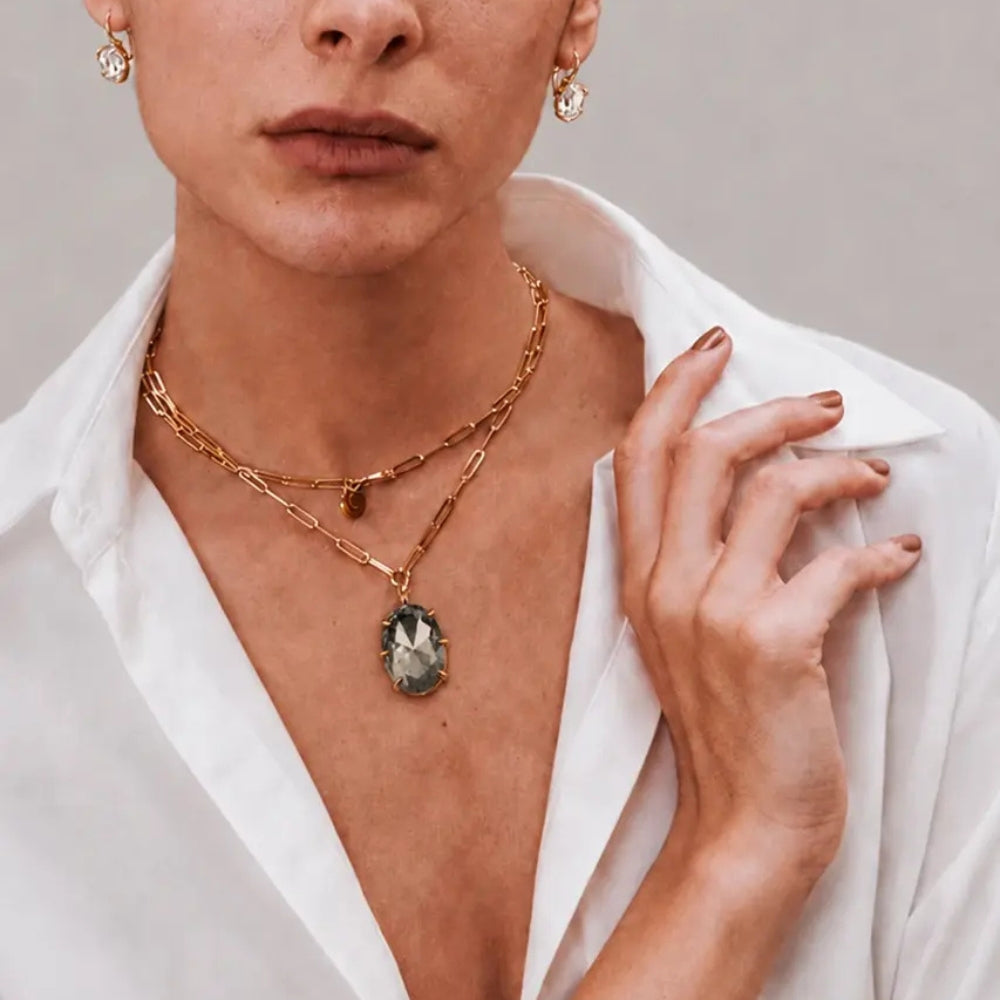 DYRBERG/KERN KALLY SG GREY NECKLACE