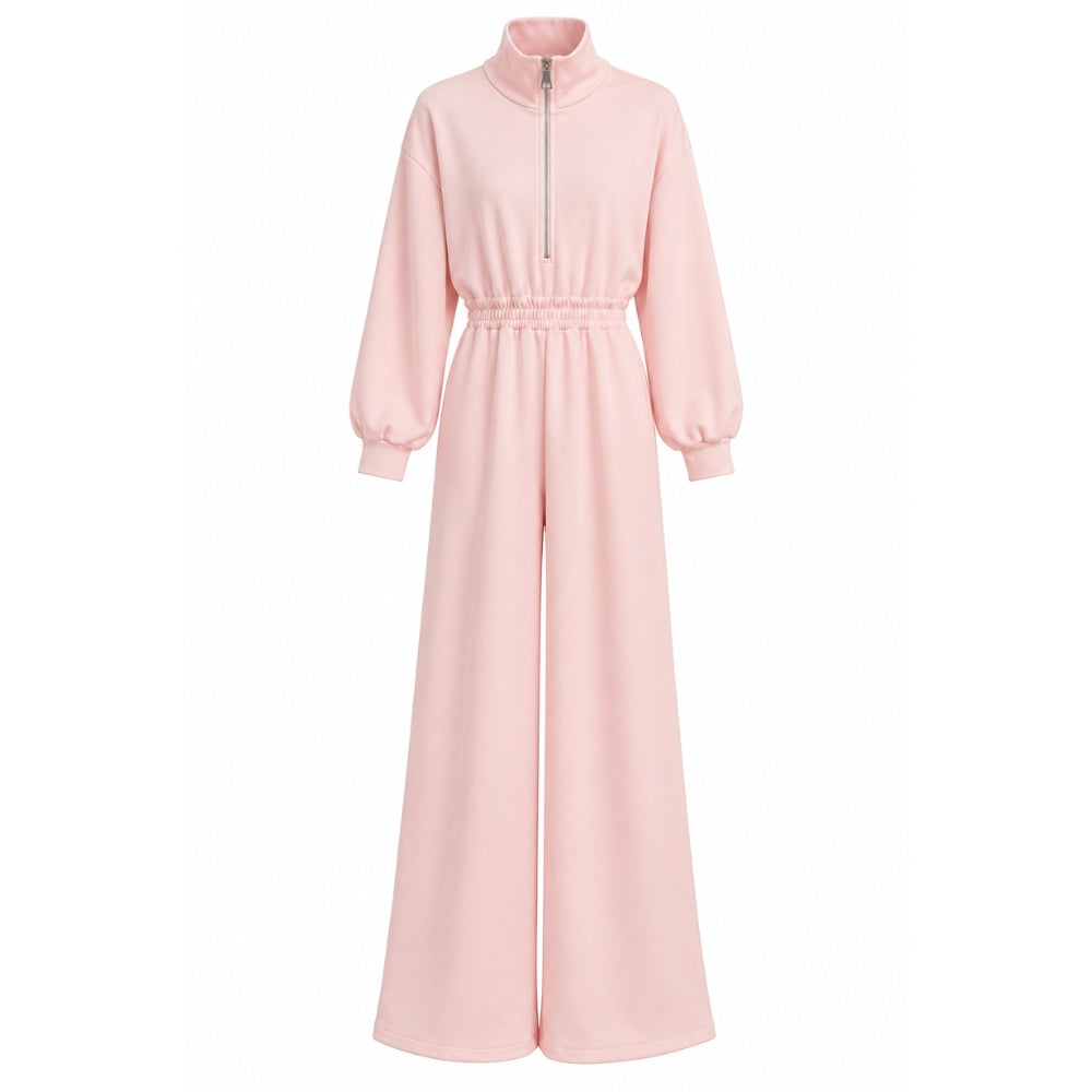 Blush Pink Wide-Leg Jumpsuit