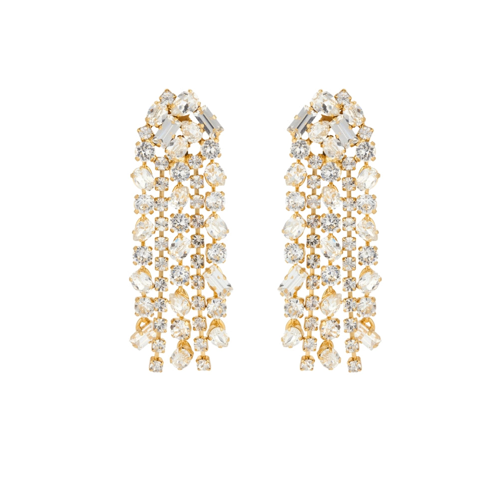 NOELLE STATEMENT EARRING GOLD-CRYSTAL