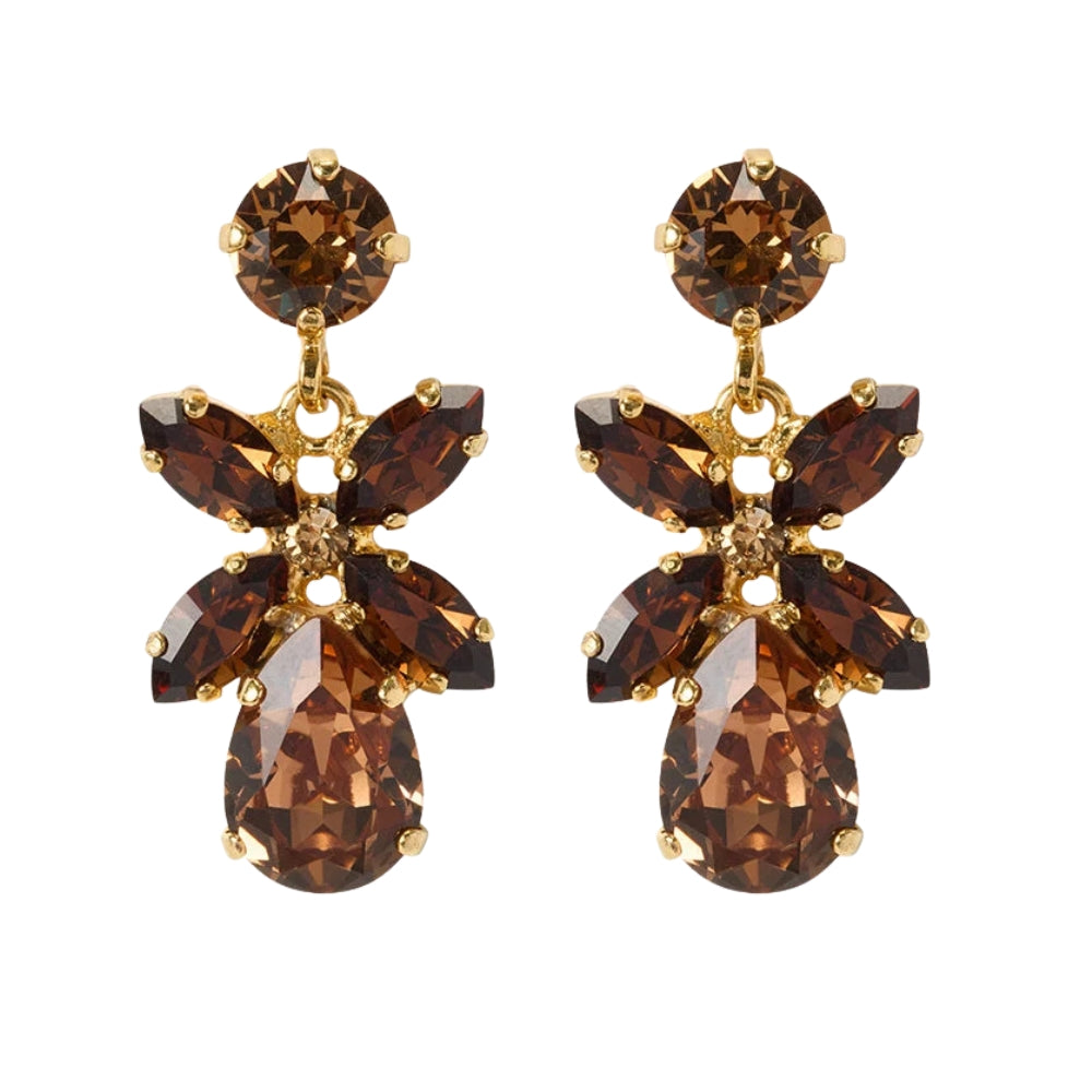 MINI DIONE EARRINGS GOLD - RECREATED TOPAZ COMBO