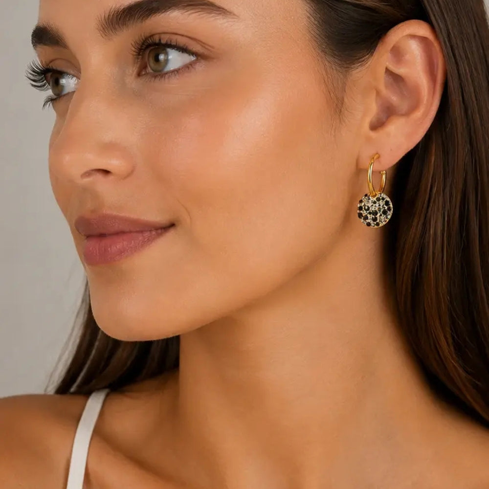 DYRBERG/KERN WISP  SG BLACK MIX EARRING