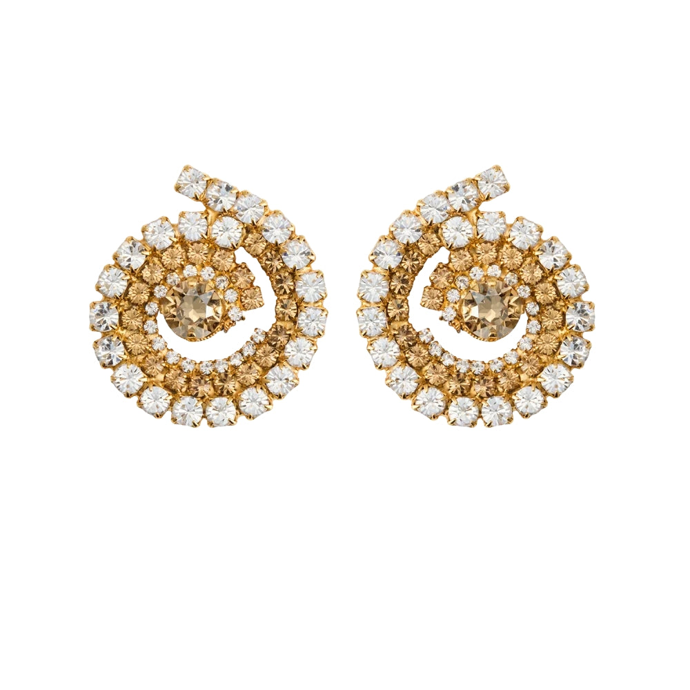 ZIA EARRINGS GOLD-TOPAZ COMBO