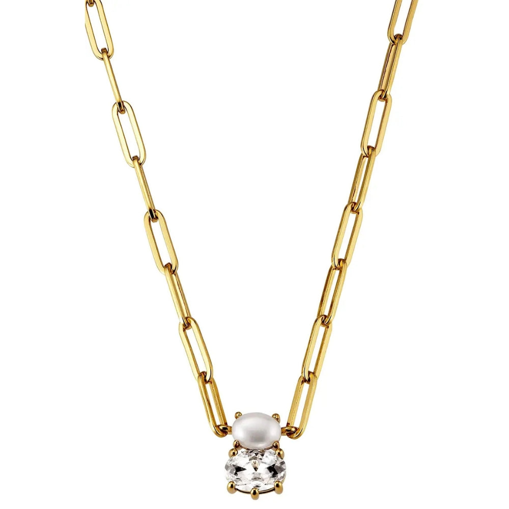 DYRBERG/KERN SERAFINE SG CRYSTAL_WHITE PEARL NECKLACE