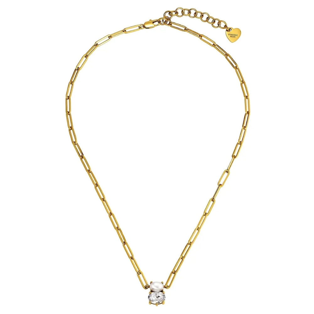 DYRBERG/KERN SERAFINE SG CRYSTAL_WHITE PEARL NECKLACE