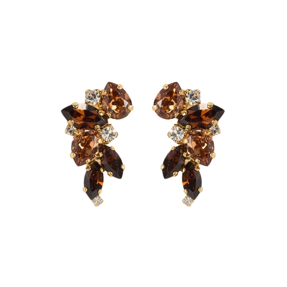 DEMI EARRINGS GOLD-RECREATED TOPAZ COMBO