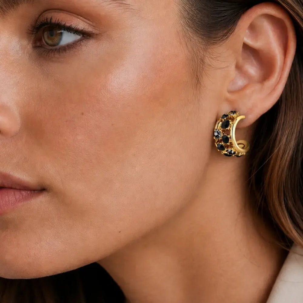 DYRBERG/KERN ASTOR SG BLACK EARRING