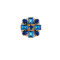 DIORA STATEMENT RING GOLD-RECREATED BLUE COMBO