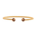 MINI TWISTED BRACELET GOLD-RECREATED LIGHT SMOKED TOPAZ