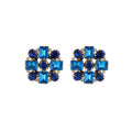 DIORA STATEMENT EARRINGS GOLD-RECREATED BLUE COMBO