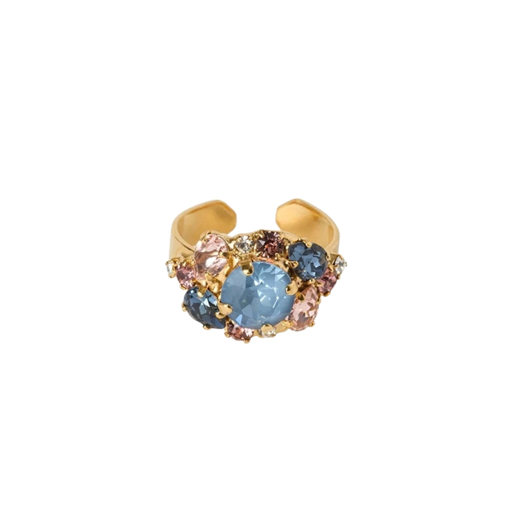 MOLLY RING GOLD-SMOKED BLUE COMBO