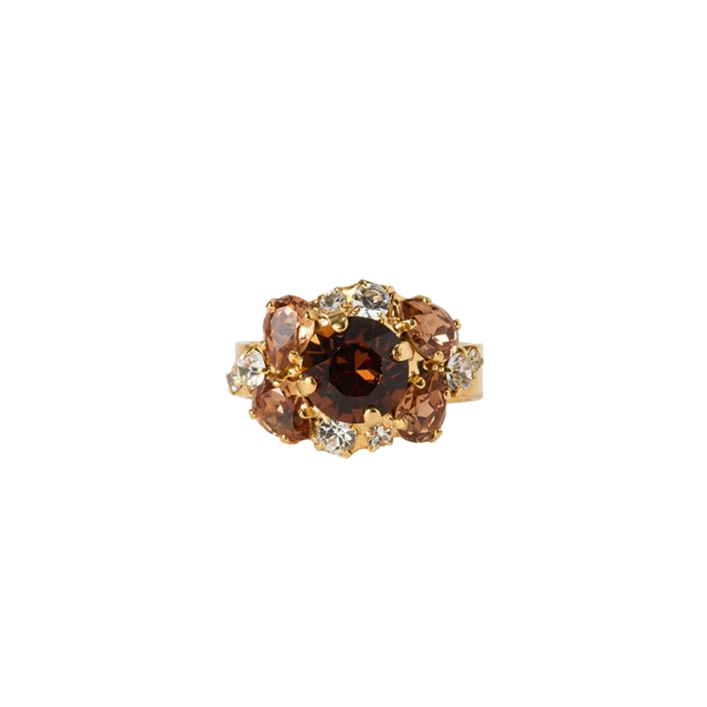 MOLLY RING GOLD-RECREATED TOPAZ COMBO