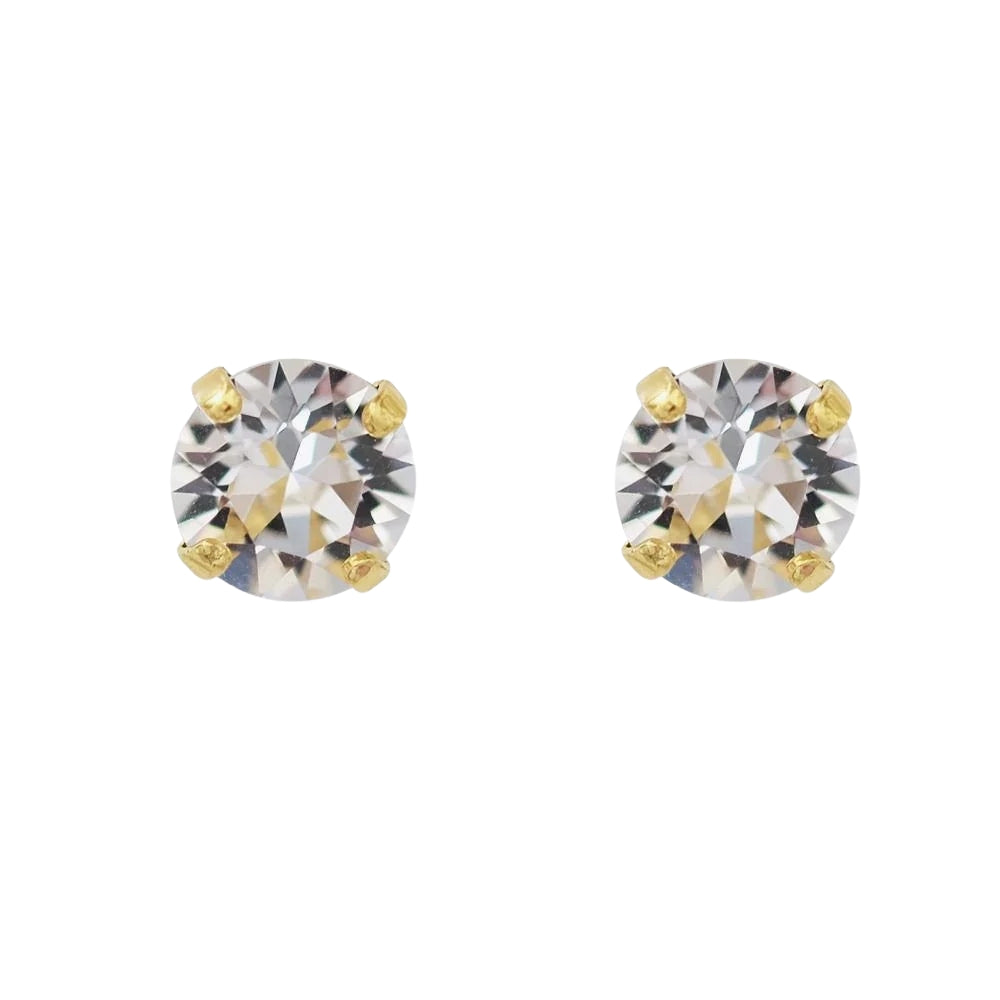 CLASSIC STUD EAR GOLD-CRYSTAL