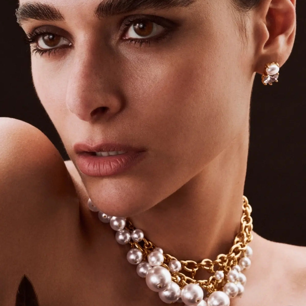 DYRBERG/KERN NERIDA SG CRYSTAL PEARL EARRING