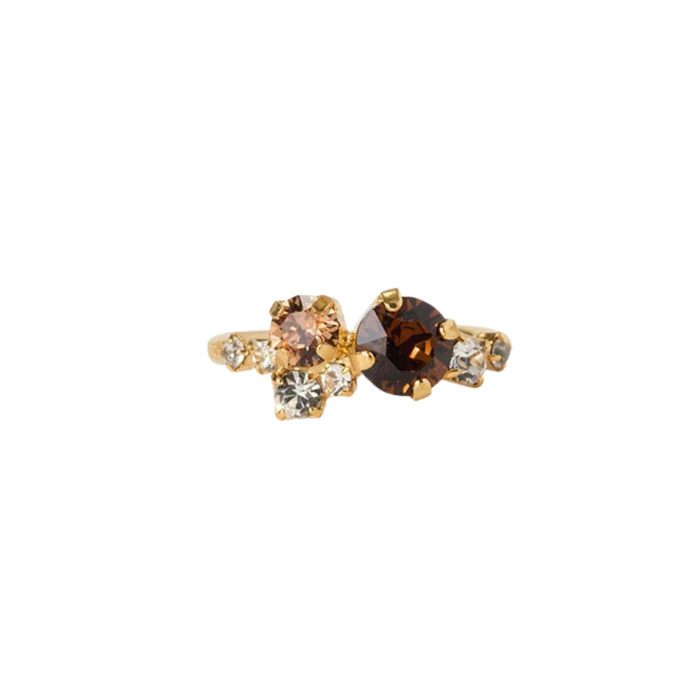 STARDUST RING GOLD-RECREATED TOPAZ COMBO