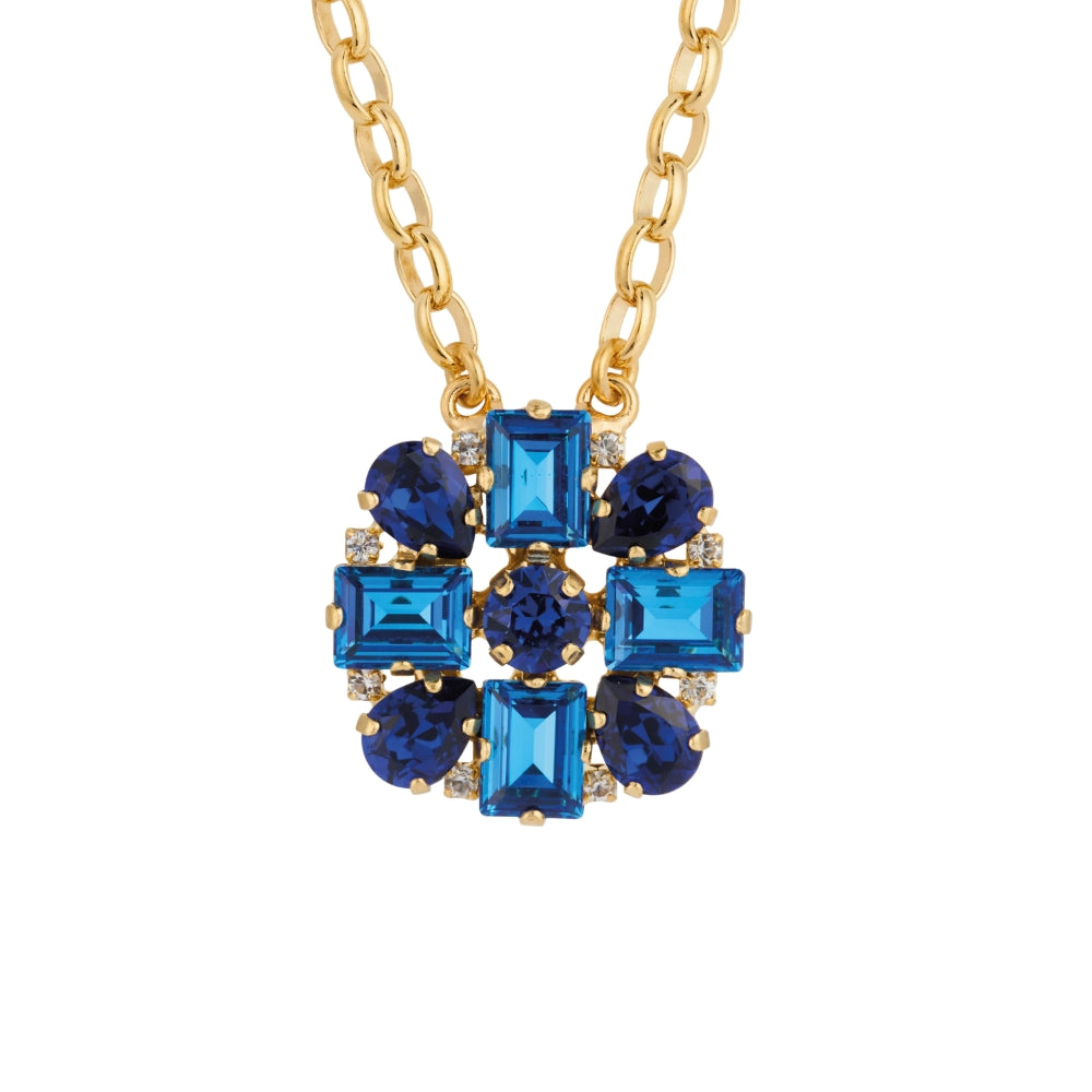 DIORA CHAIN NECKLACE GOLD-RECREATED BLUE COMBO