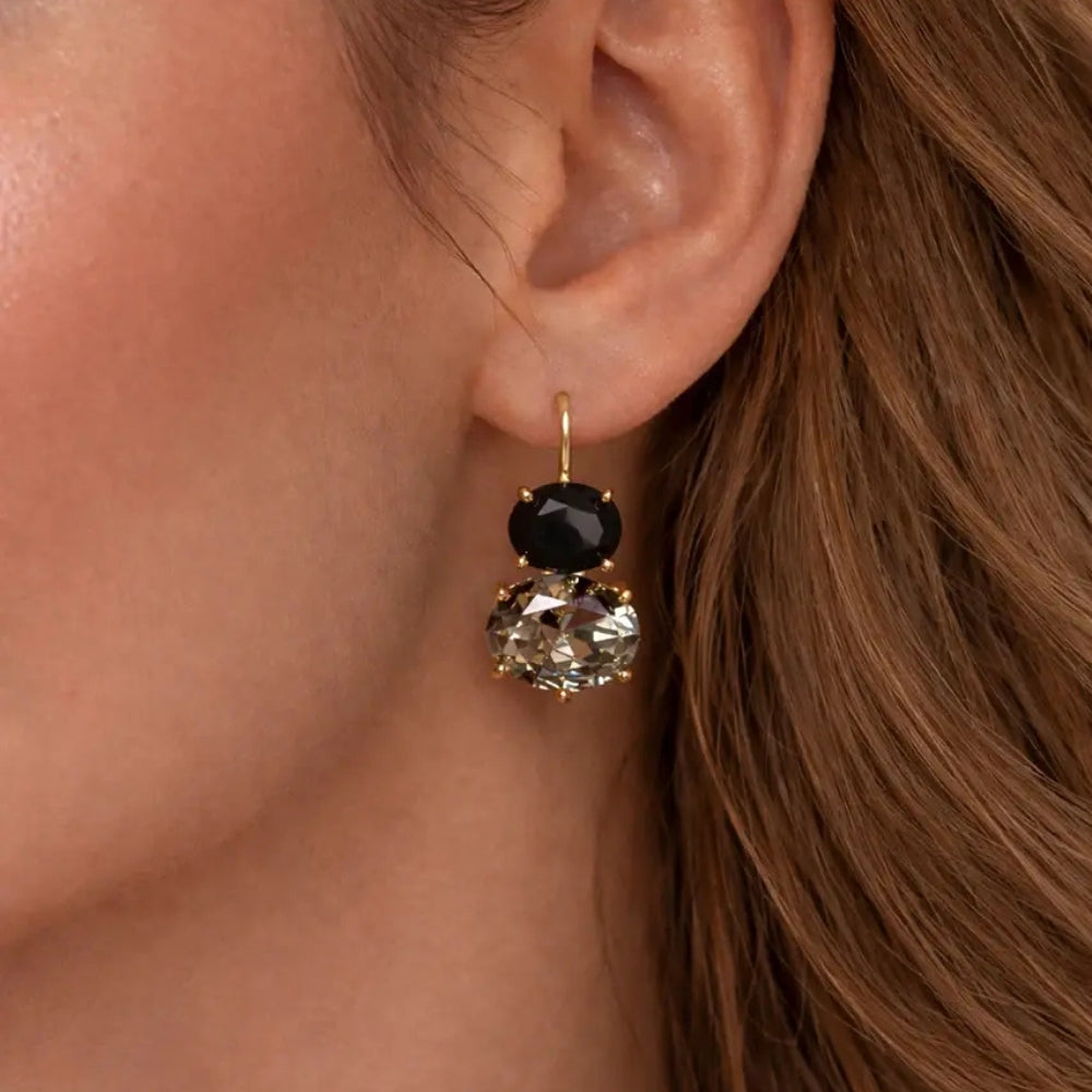DYRBERG/KERN GLOBULE SG BLACK / GREY MIX EARRING