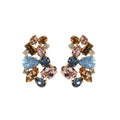 ISOLINA EARRINGS GOLD-SMOKED BLUE COMBO