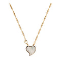 Mirage Heart Necklace small size - White Mother-of-Pearl