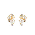 MOLLY EARRINGS GOLD-PEARL / CRYSTAL