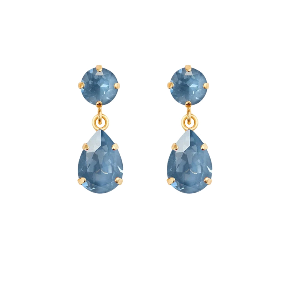 MINI DROP EARRINGS GOLD-DENIM IGNITE