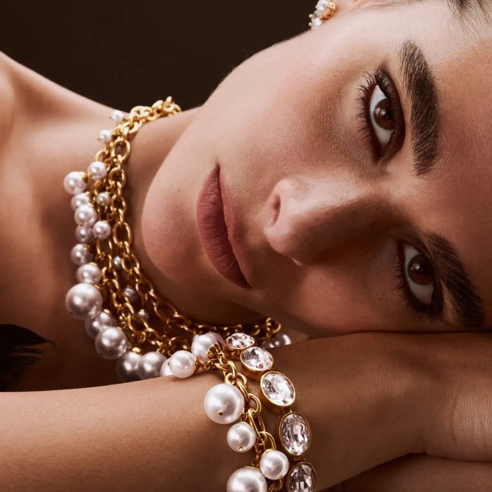 DYRBERG/KERN CHANELIA SG WHIITE PEARL NECKLACE