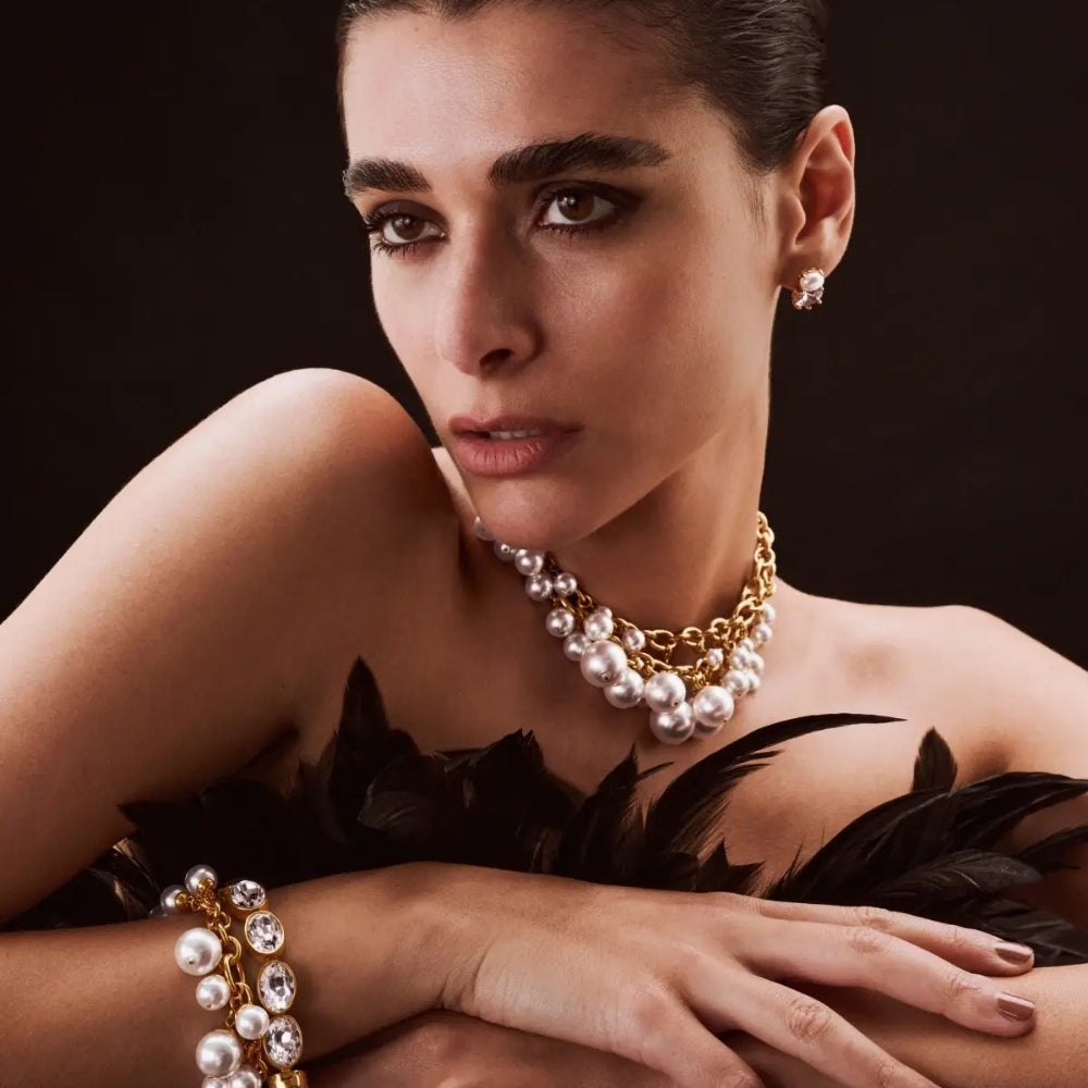 DYRBERG/KERN CHANELIA SG WHIITE PEARL NECKLACE