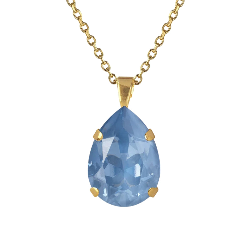 MINI DROP NECKLACE GOLD-DENIM IGNITE