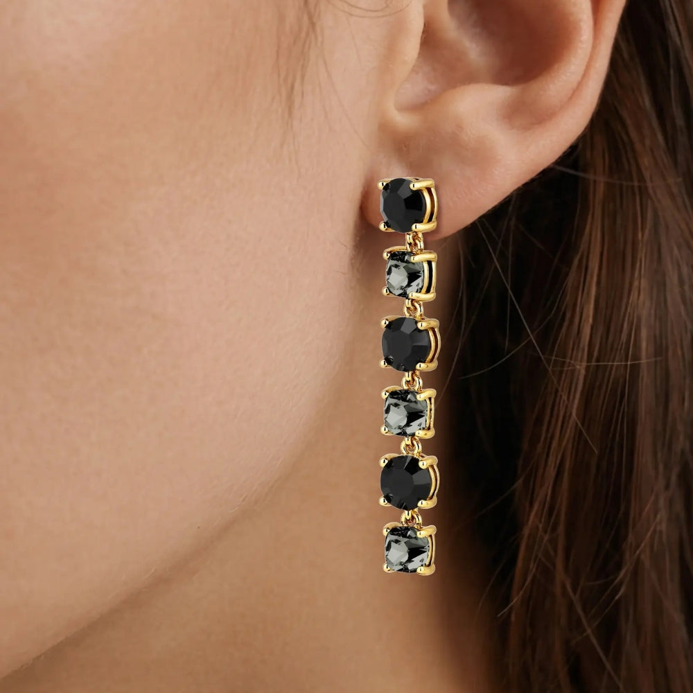 DYRBERG/KERN ECHO  SG BLACK GREY EARRING