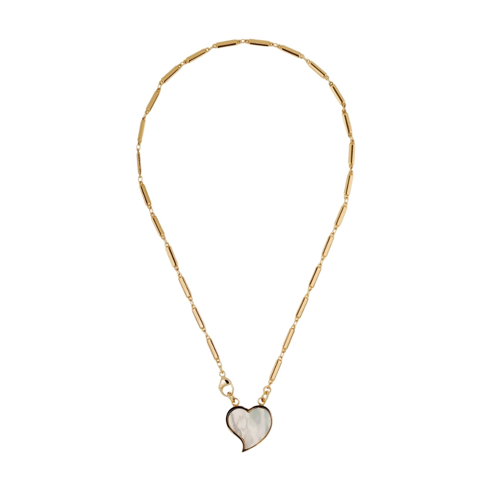 Mirage Heart Necklace small size - White Mother-of-Pearl