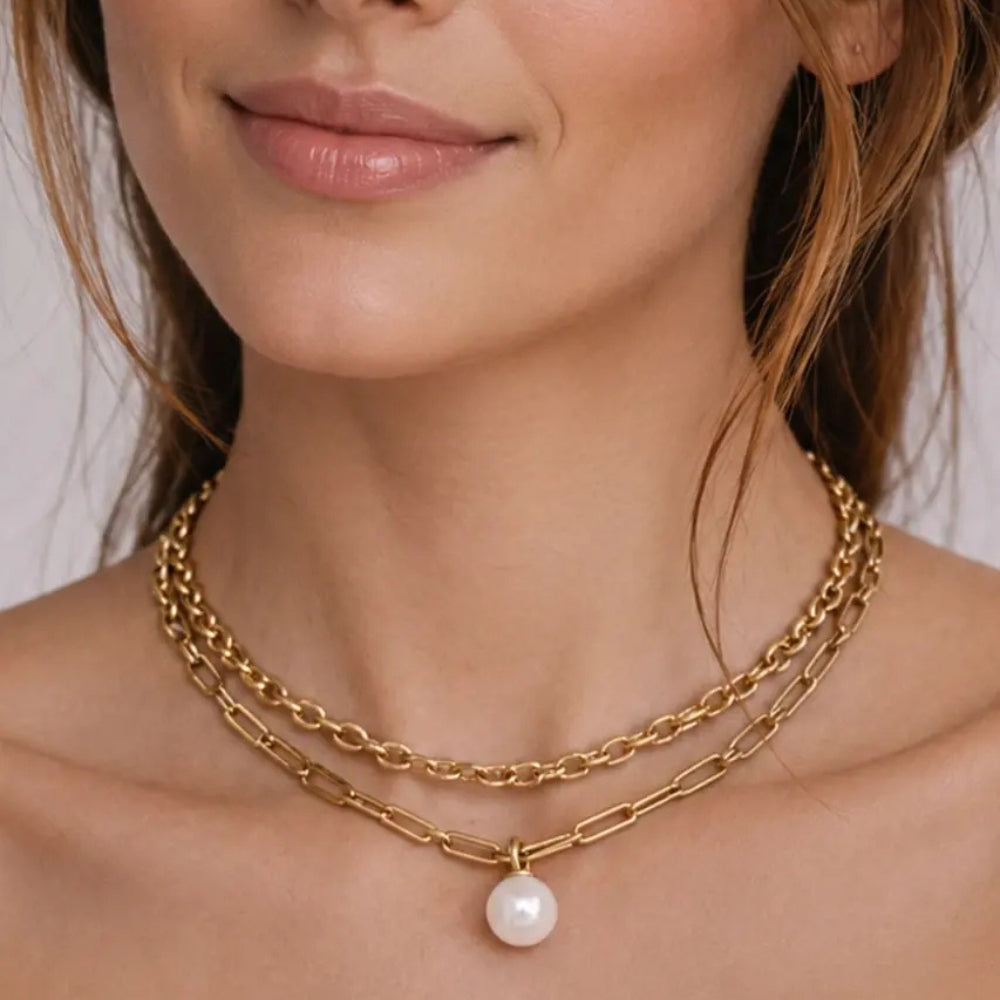 DYRBERG/KERN AURELIA  SG WHITE PEARL NECKLACE