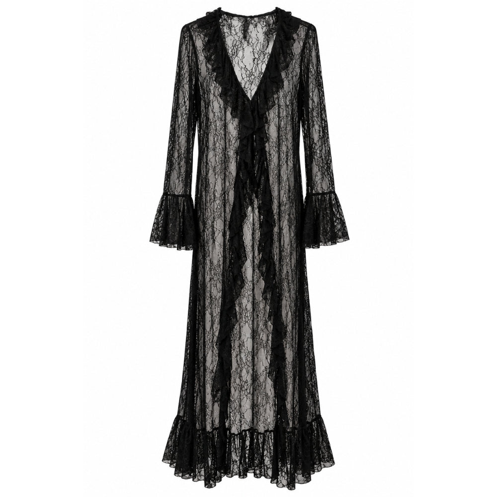 Black Lace Maxi Tunic