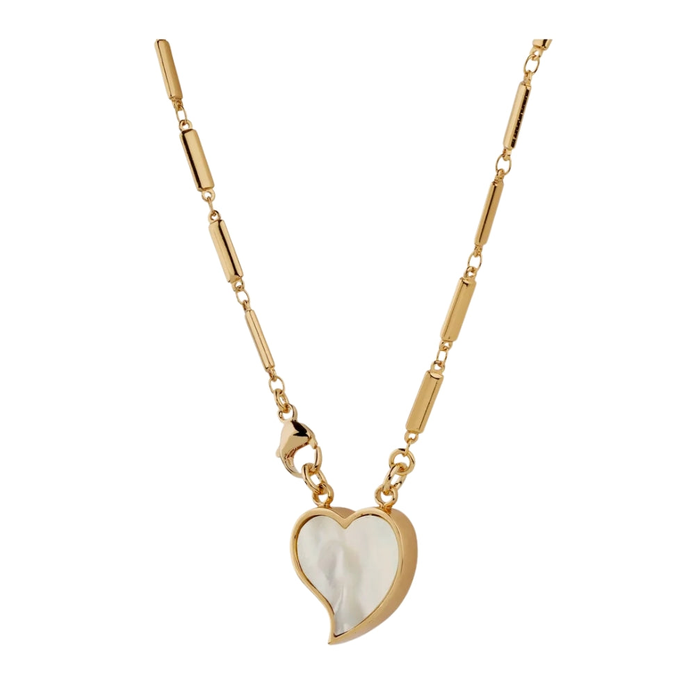 Mirage Heart Necklace small size - White Mother-of-Pearl