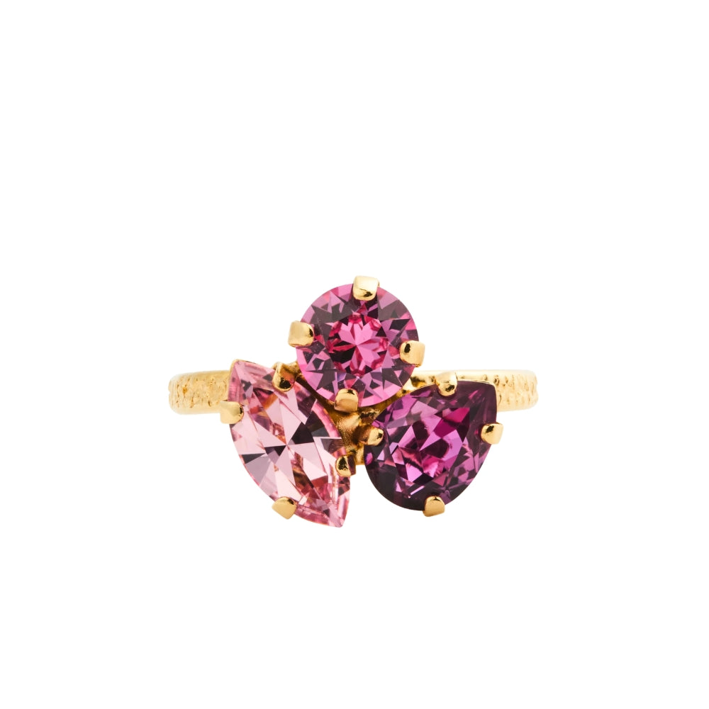 ANA RING GOLD-DARK ROSE COMBO