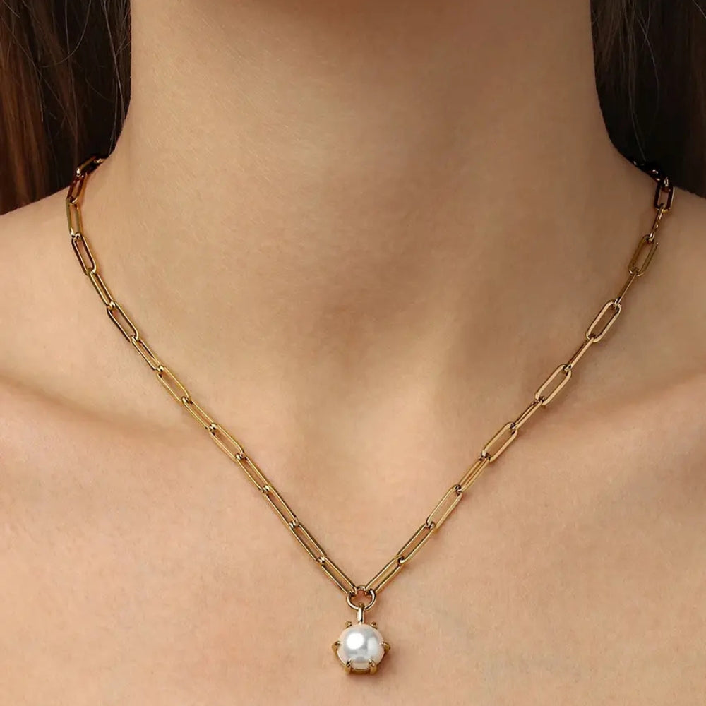 DYRBERG/KERN TESSA SG WHITE PEARL NECKLACE