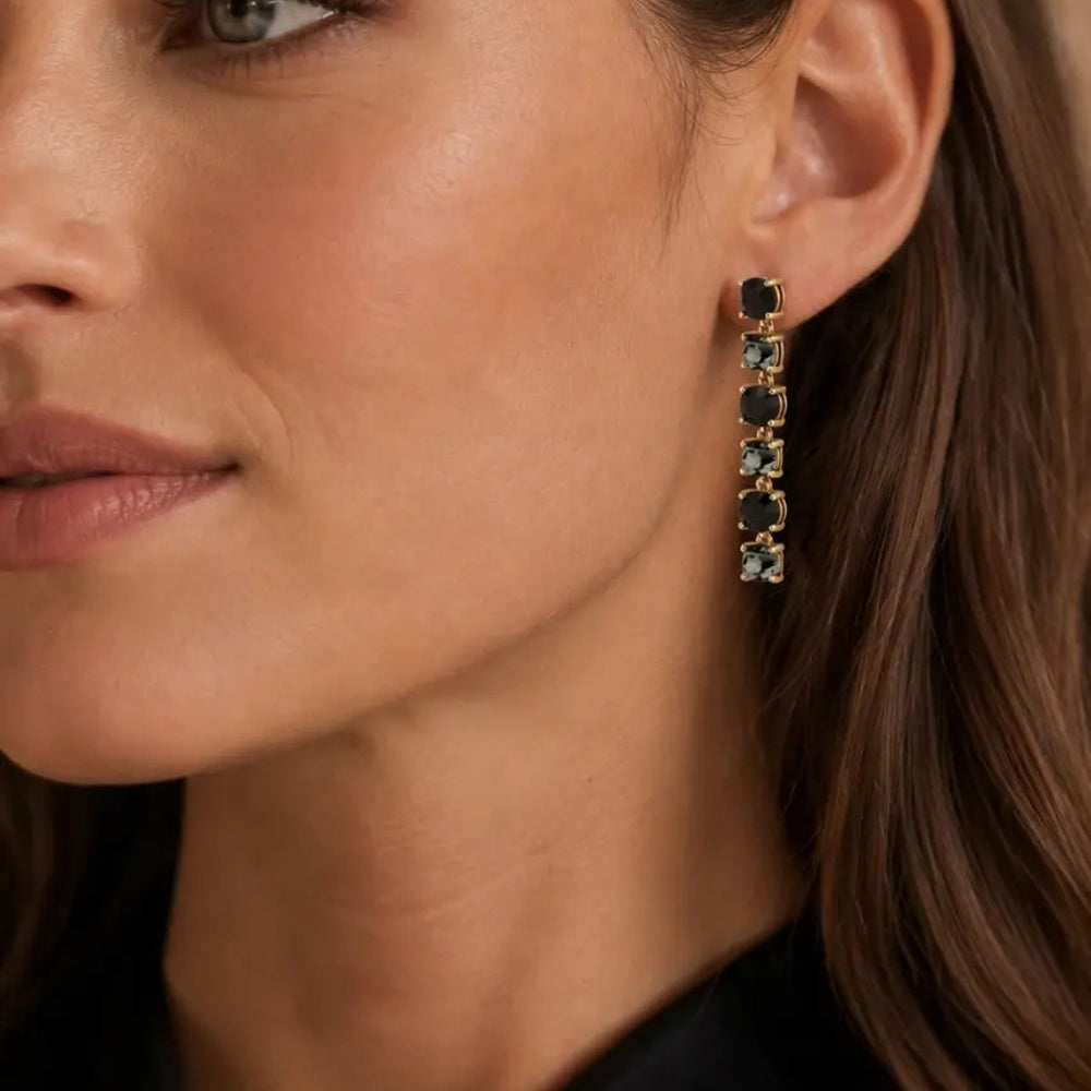 DYRBERG/KERN ECHO  SG BLACK GREY EARRING