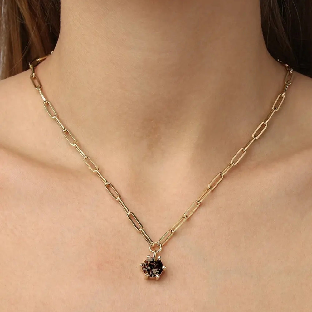 DYRBERG/KERN TESSA SG BROWN NECKLACE