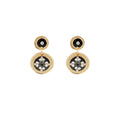 ENAMEL SEQUIN EARRINGS - BLACK