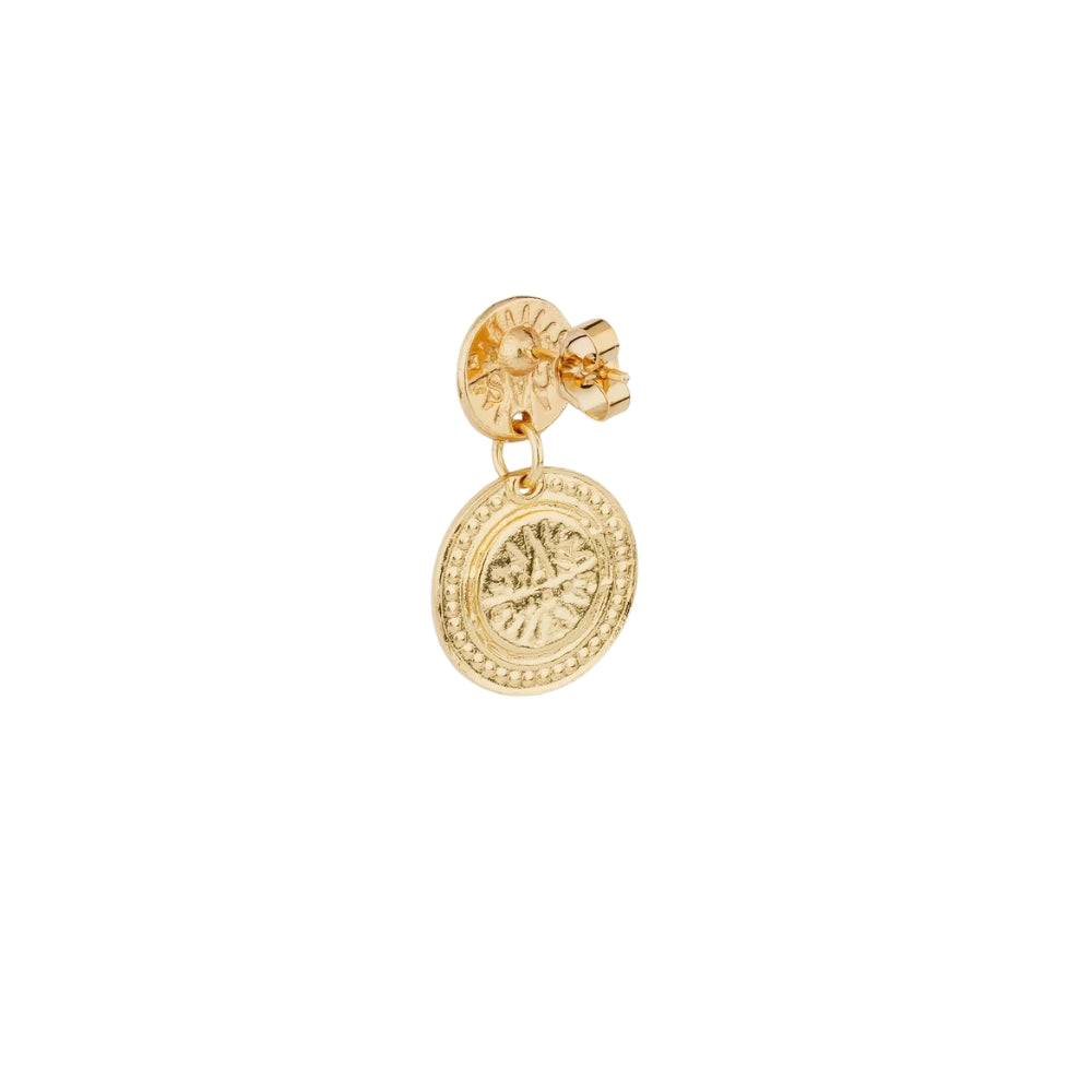 ENAMEL SEQUIN EARRINGS - BLACK
