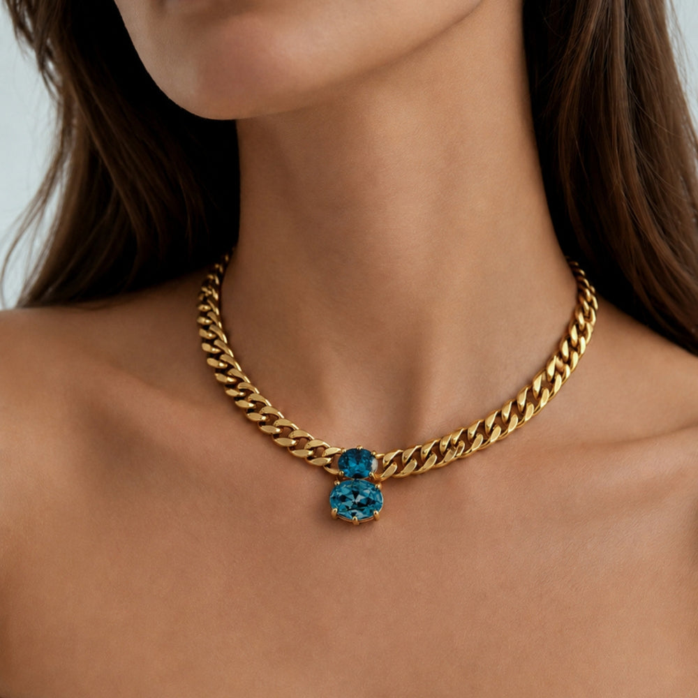 DYRBERG/KERN HOLL SG PETROL NECKLACE