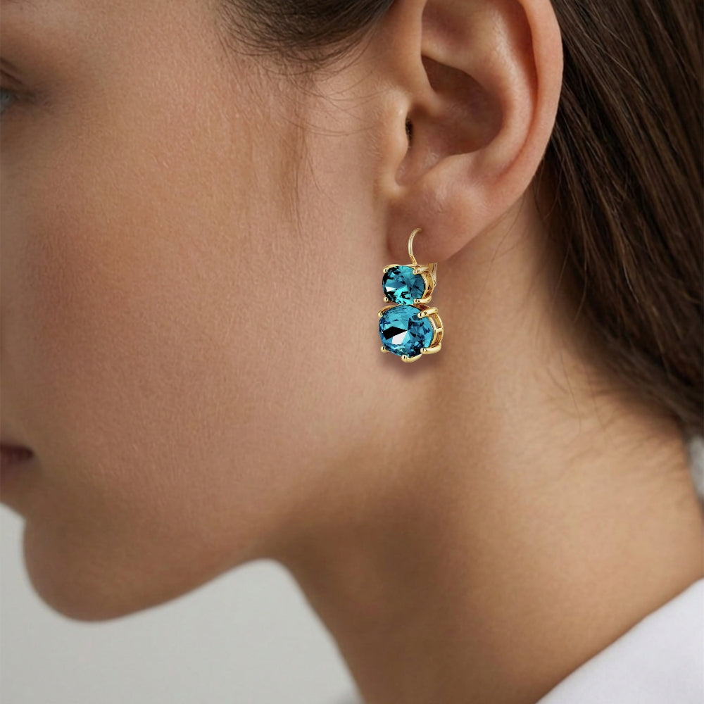 DYRBERG/KERN GLOBULE SG PETROL EARRING