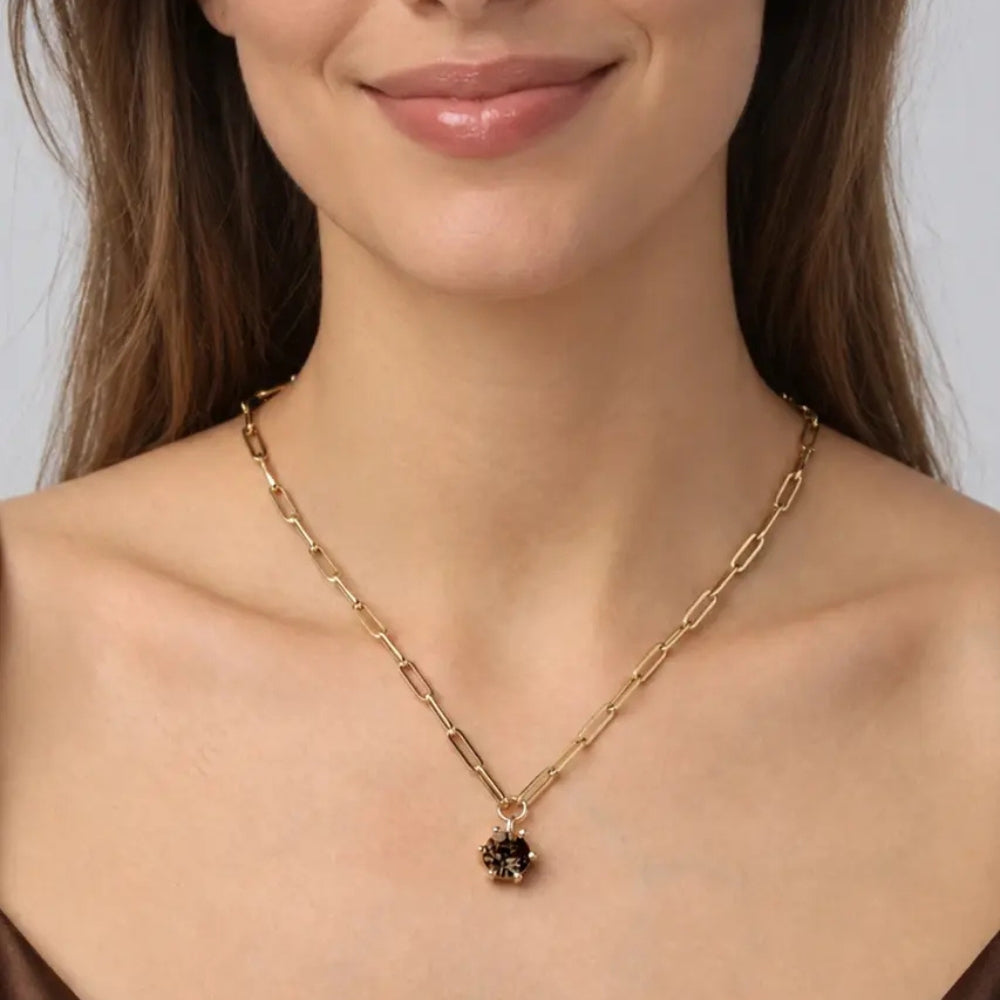 DYRBERG/KERN TESSA SG BROWN NECKLACE