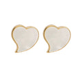 HEART EARRINGS - WHITE MOTHER OF PEARL