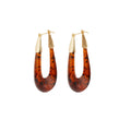ECUME ACETATE EARRINGS - TORTOISE