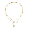 Ovo Scapular Necklace - White Mother-of-Pearl
