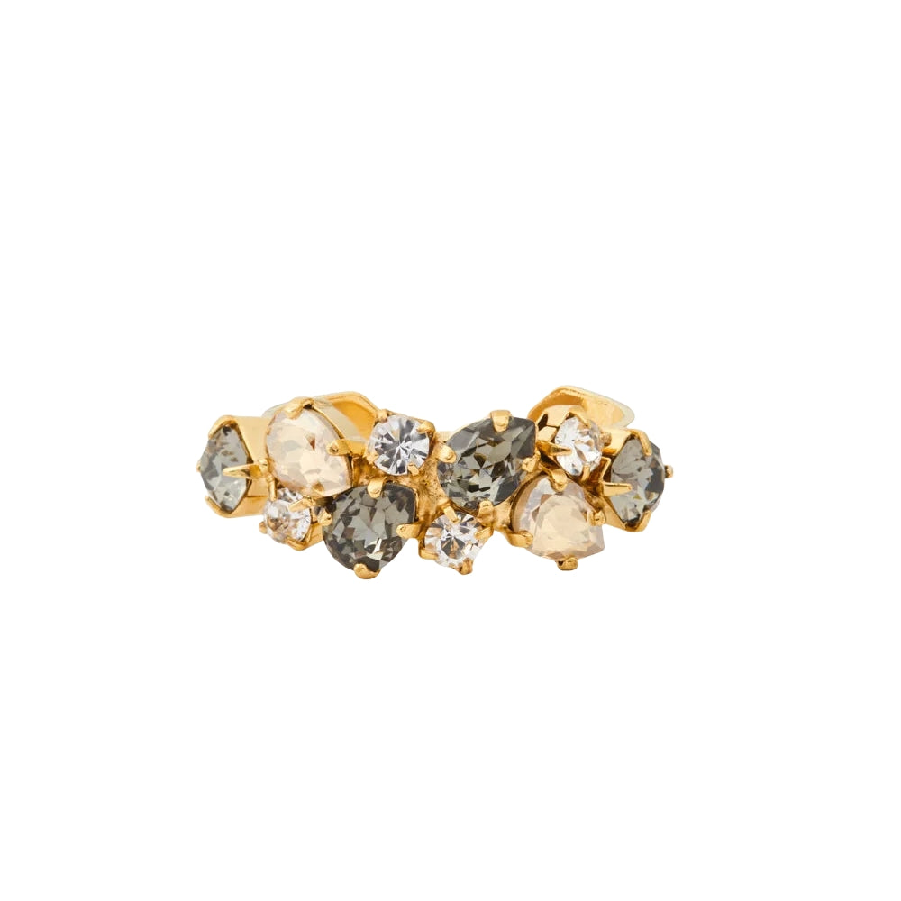 GABRIELLA RING GOLD-BLACK GOLDEN COMBO