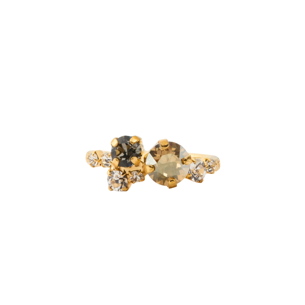 STARDUST RING RHODIUM-BLACK GOLDEN COMBO