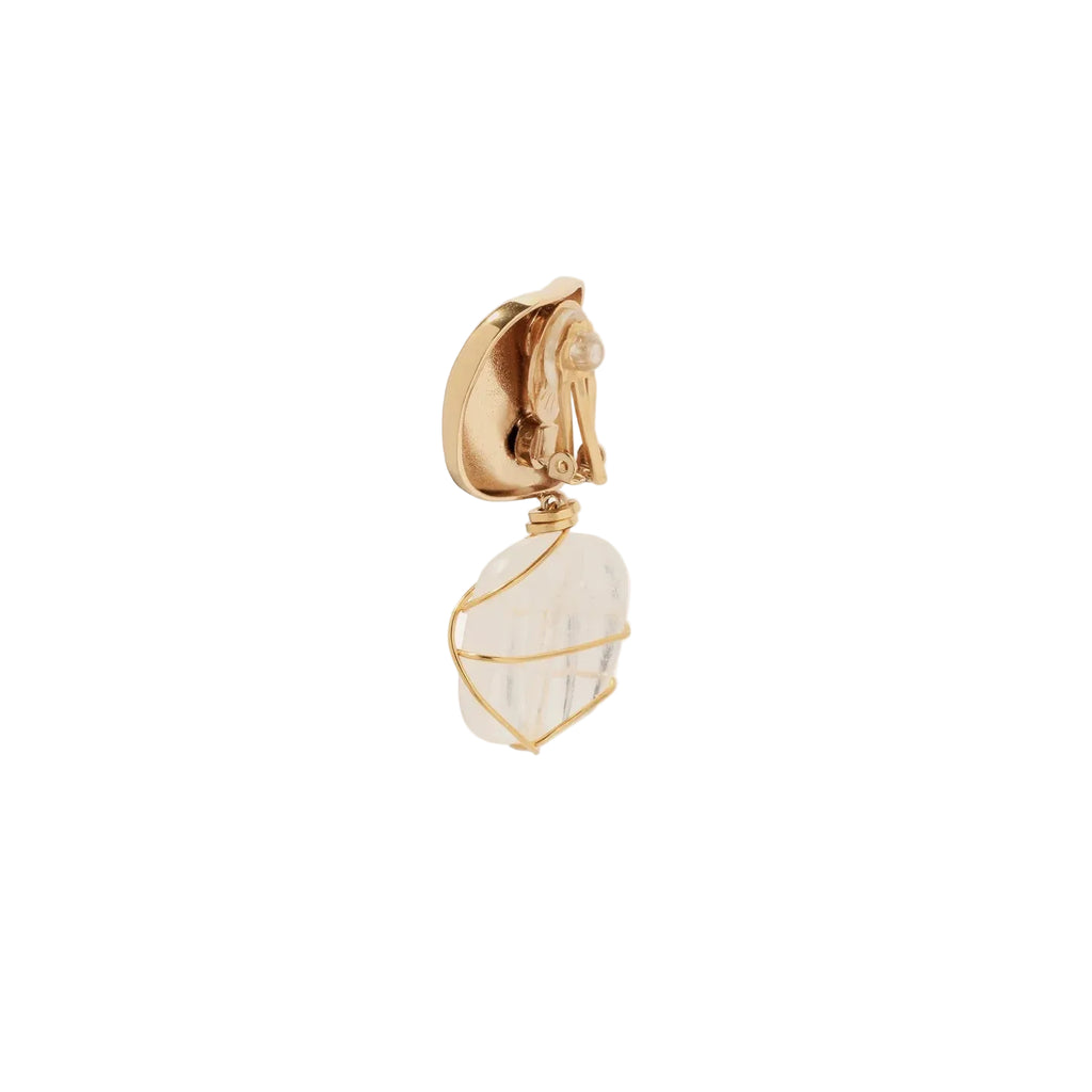 RAINBOW SQUARE EARRINGS - ROCK CRYSTAL