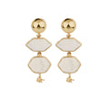 SILENZA EARRINGS - WHITE OPAL