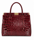 THE CHLOE - CROC TOTE - BURGUNDY