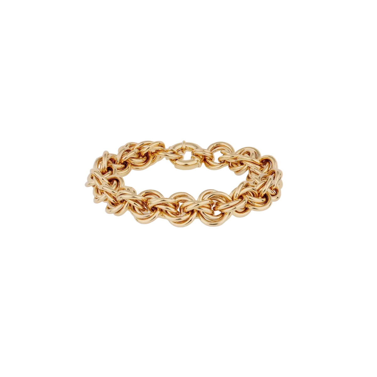 LARGE SIZE MAILLE ROND LINK BRACELET
